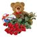 red roses with teddy and chocolates. Bahamas